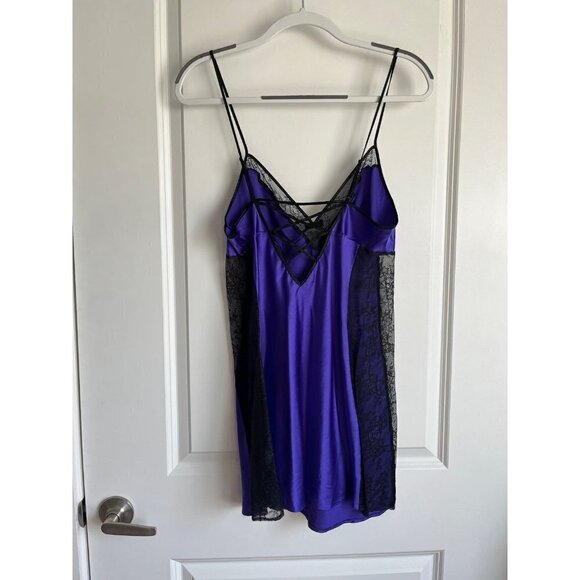Victoria's Secret Purple and Black Lace Chemise - Picture 2 of 3